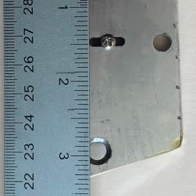 Danelectro Rosewood/ Nickel Plated Bridge Unit Vintage 1950-60’s - nickel top plated image 5