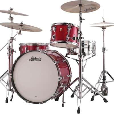 Ludwig Classic Maple Pro Beat Shell Pack w/24" Bass Drum - Red Sparkle (L84433AX27WC) image 3