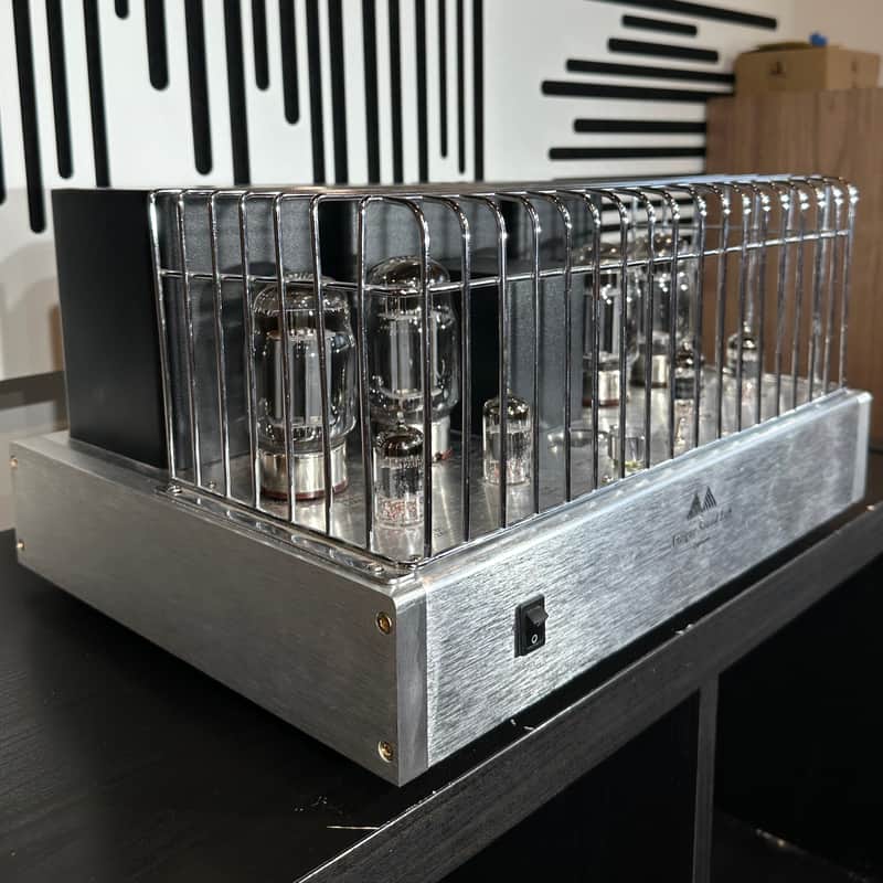 Rare Antique Sound Lab Typhoon DT Tube Amplifier 50 Vintage Watts Brushed Aluminum, Superb!