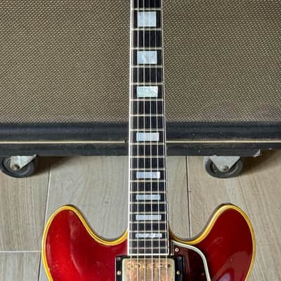 Gibson ES-355TDC "Mono" 1967 - ultra rare 1 of a kind in Sparkling Burgundy w/Mono Electronics. image 8