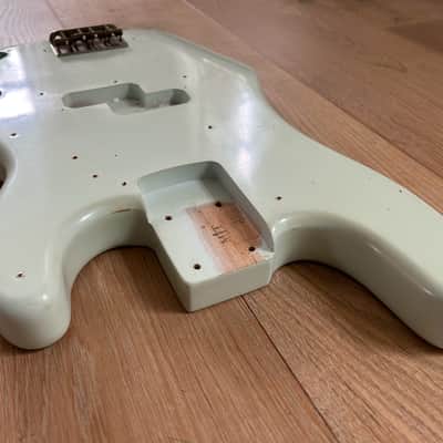 Fender (MJT) Precision Bass Body (2025) - Vintage Aged Faded Sonic Blue image 10