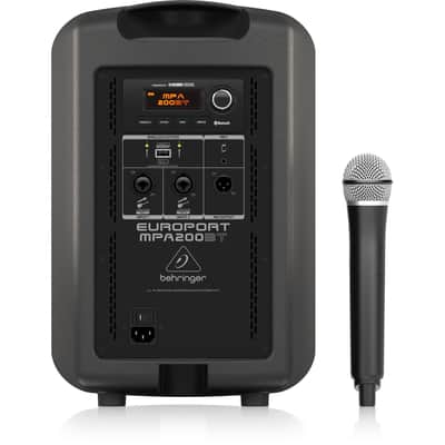 Behringer MPA200BT Battery-Powered 8" PA Speaker with Handheld Wireless System & Bluetooth image 4
