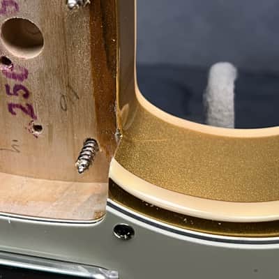 Squier Paranormal Custom Nashville Loaded Double Bound Stratocaster Body Aztec Gold image 3
