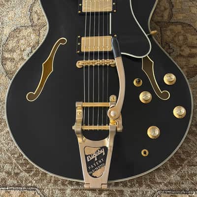 Eastman T59/TV-B-LTD-BK Limited Edition Semi Hollowbody Electric Guitar w/ Hard Case & Free Pro Setup image 2