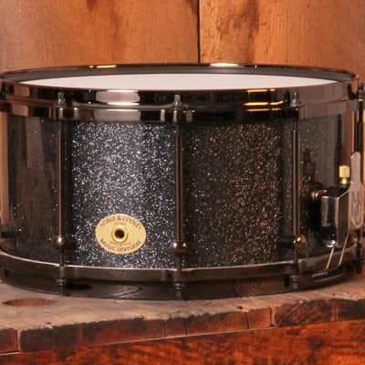 Noble & Cooley *Pre-Order* Solid Shell Classic 7x14" Walnut Snare Drum Hematite Sparkle Die Cast Lugs | Made in the USA | Special Order | Authorized Dealer image 1