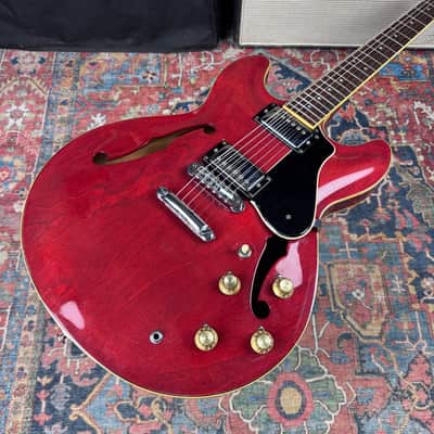 Yamaha ES-335 Style Model SA-700 Semi Hollow Persimmon Red - 1980 image 2