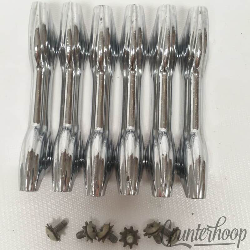 *Premier 6x Tom/Snare Drum Center Lugs 4" Diamond Chrome Vintage 60s England* image 1