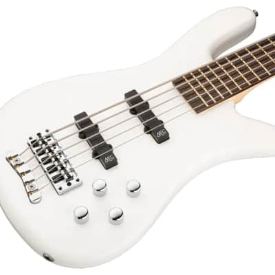 Warwick RockBass Streamer LX, 5-String - Solid White High Polish image 1