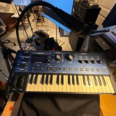 Novation MiniNova 37-Key 18-Voice Synthesizer 2012 - Present - Blue With dust cover and Novation gig bag