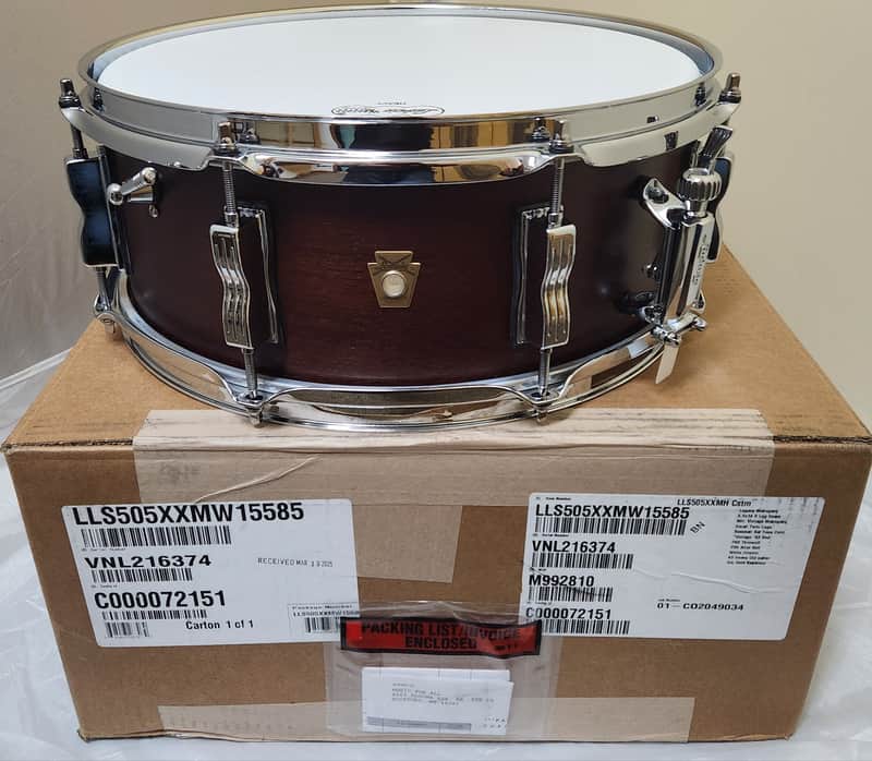 Ludwig *Pre-Order* Legacy Mahogany Custom 5.5x14" 8 Small Twin Lugs Snare Drum | Made in the USA | Special Order | Authorized Dealer image 1