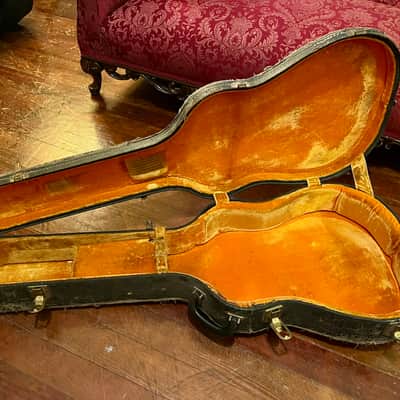 Ess & Ess Vintage Guitar Case 1950s - Black and Gold image 3