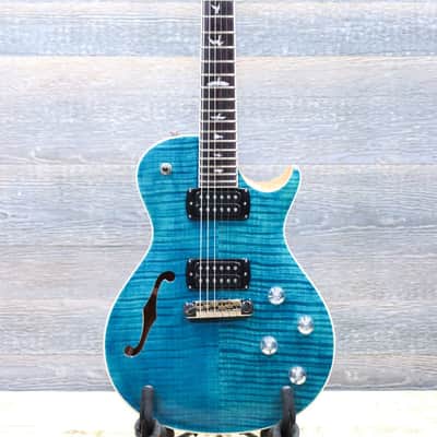 PRS SE Zach Myers Semi-Hollow Body Myers Blue Electric Guitar w/Bag #H091079 image 2