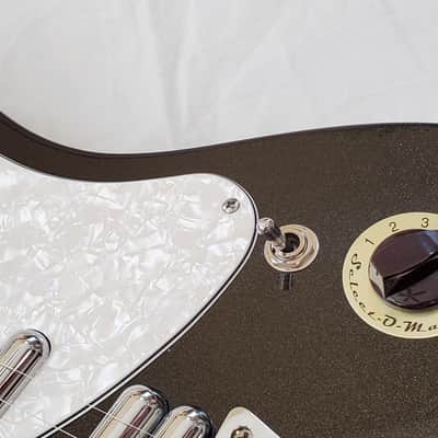 Danelectro Mod 6 HSS Made in Korea Rare Mid 90s Electric Guitar - Black Sparkle Finish + Gig Bag image 9