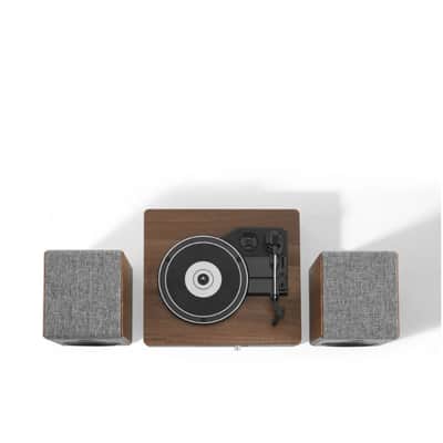 Crosley Aria Shelf System CR7020A With 3 Speed Turntable + Built-in Bluetooth, Gray -NEW image 8