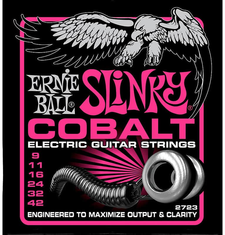12 PACK  (9-42) Ernie Ball 2723 Cobalt Super Slinky Electric Guitar Strings image 1