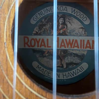 Vintage Royal Hawaiian Solid Koa Soprano Ukulele with Period Case 1920s - 1930s image 5