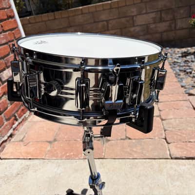 Vintage Pearl 70s Jupiter 5x14 Chrome over Brass Snare Drum image 17