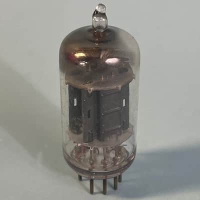 1950s RCA 12AU7 ECC82 Strong Vintage Long Black Plate D Getter Preamp Tube! T151 image 2