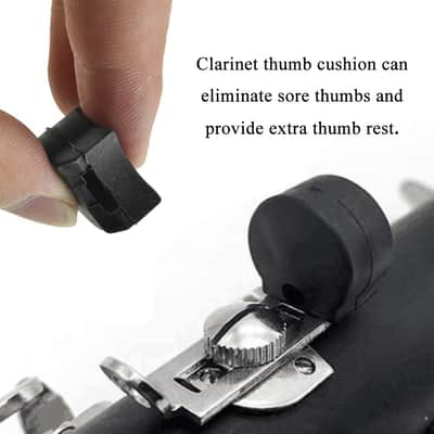 Rubber Clarinet Thumb Rest Cushion Fit for Most Clarinet Clarinet Thumb Protector Can Help Eliminates Fatigue and Stress Alleviating The Fatigue Of Long-Term Playing Black 5 Pcs image 3