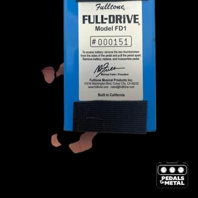 Fulltone FD1 Full-Drive 1 Overdrive 2018 - Blue low serial #151 x373 image 6