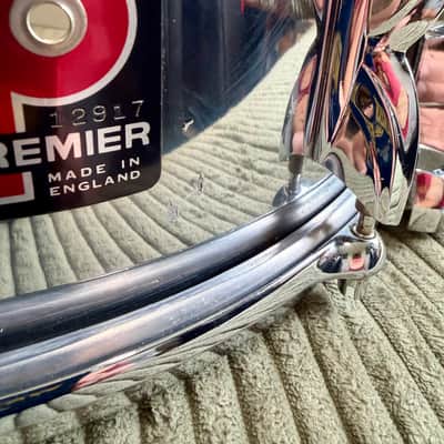 Vintage Premier 2000 Flo-Beam 5x14 Snare Drum — Chrome Over Aluminium (COA), Made in England (Video Demo) image 2