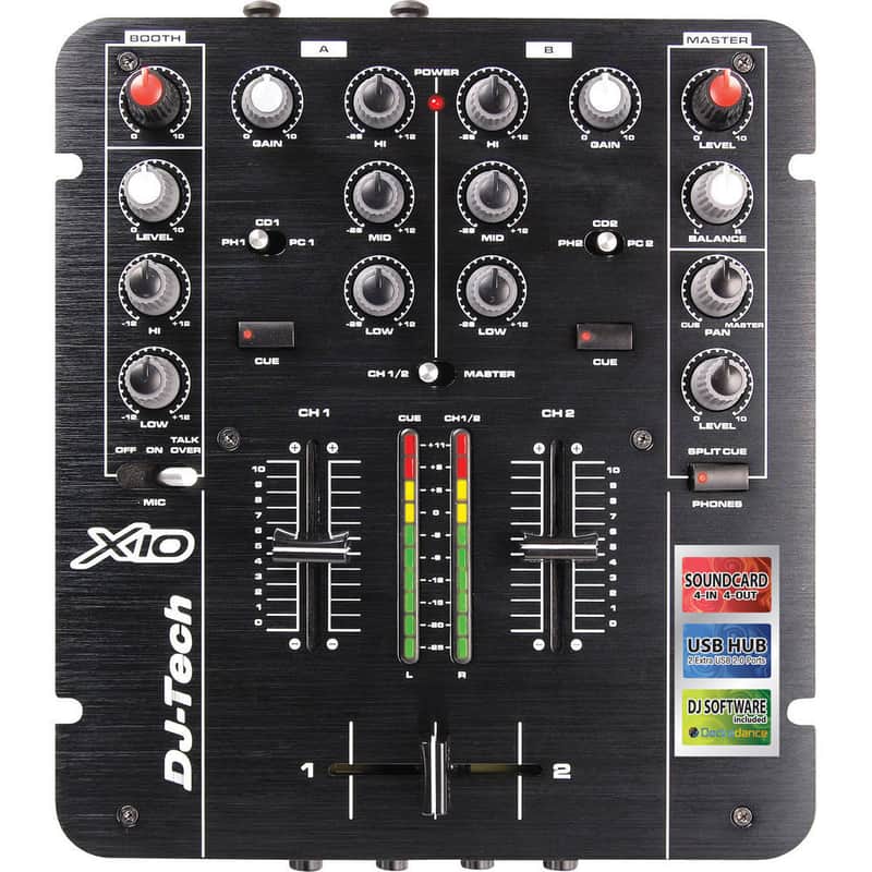 DJ Tech - X10 - USB Professional 2-Channel DJ Mixer | Reverb