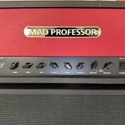 Mad Professor MP-101 2010-2018 - Red/Black Leather - Head & Matching 4x12 Cab image 3