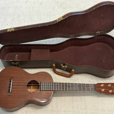 Vintage Martin 1T Mahogany Tenor Ukelele Nazareth, PA 1940’s-1950’s + Chipboard Case image 3
