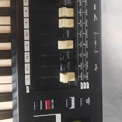 2010-2013 Hammond SK1-73 - Black with Cherry Red side panels. Comes with Rolling Hard Gator Case, pedals and cables. image 4