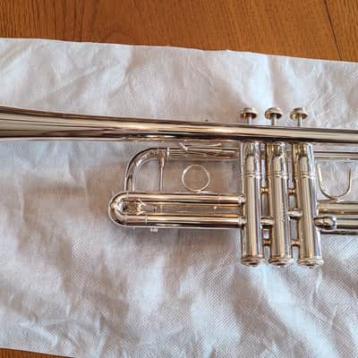 MINT/Unplayed since purchase Bach Stradivarius C Trumpet - Model C180SML229 - Silver Plated - 2002 Elkhart - Professional Grade, Original Case and Accessories image 7