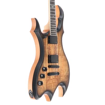 Wylde Audio Wrathmaker Left Handed Spalted Maple, Black Burst, Stage Ready (SR) (39019) image 3