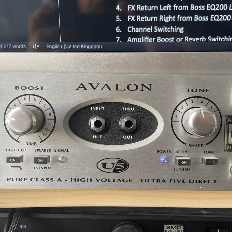 2010s Avalon U5 Direct Box / Instrument Preamplifier Silver