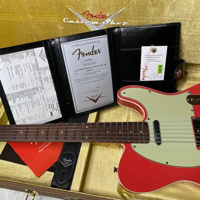 NEW! Fender Custom Shop Flamethrower Telecaster Custom - Journeyman Relic - Modern Specs - Texas Special Pick-Ups - AAAA Flamed Neck - Fiesta Red - Authorized Dealer - 7.4lbs - G07042 image 2