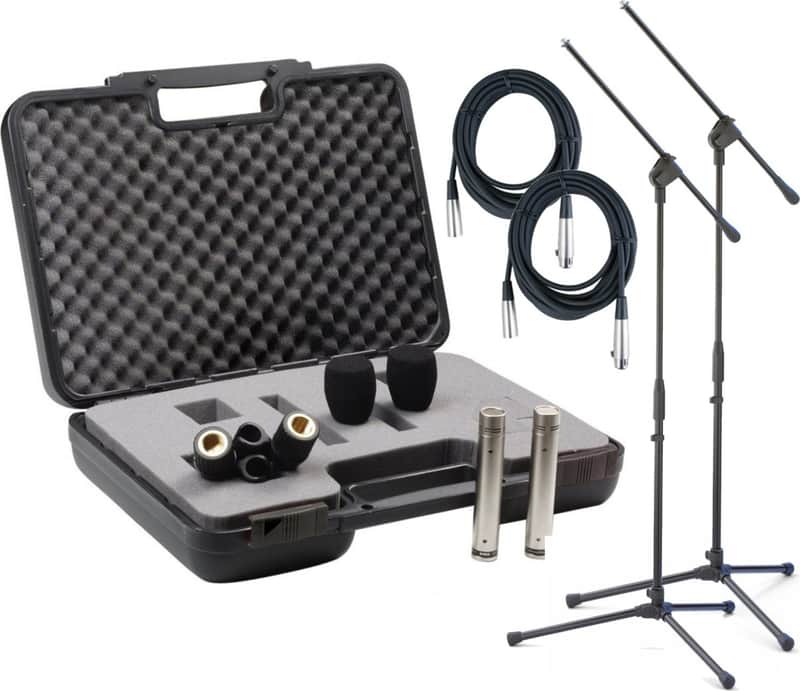 RODE NT5-MP Matched Pair of NT5 1/2" Cardioid Condenser Microphones w/ 2 Cables and Stands image 1