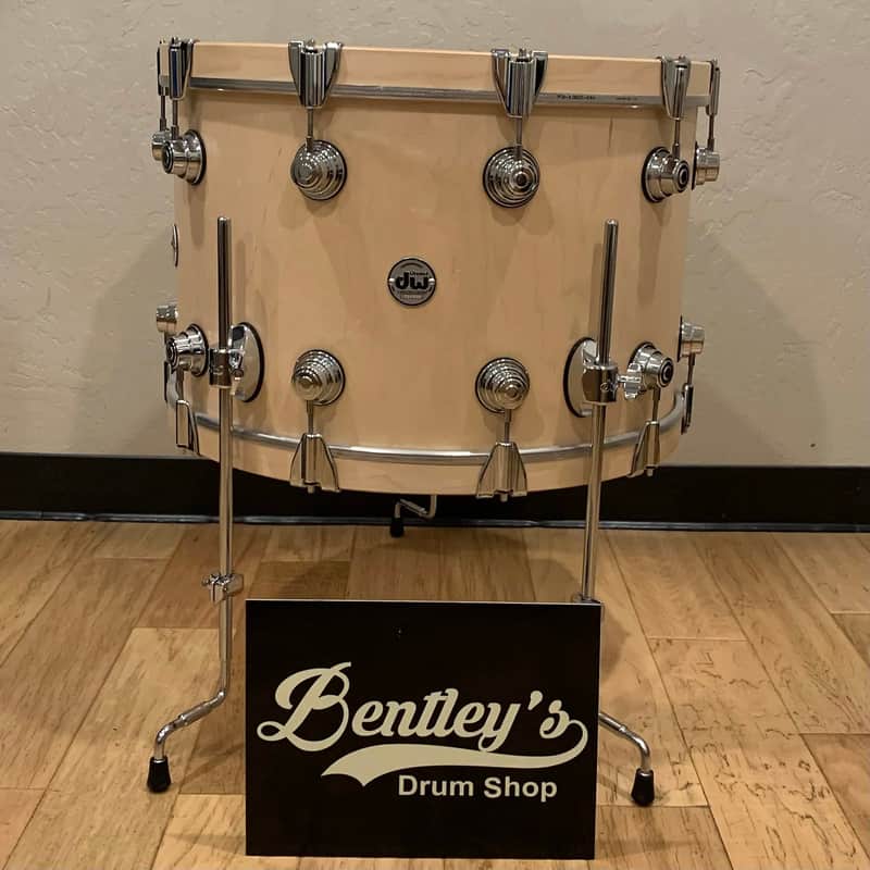 DW Collector's Series Pure Maple 14x22 Bass Drum Floor Tom in Natural Satin Oil with Chrome Hardware image 1