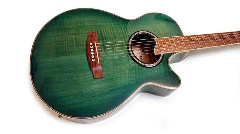 Westfield Electro Acoustic Guitar TF656P Trans Green Burst 2003 image 1