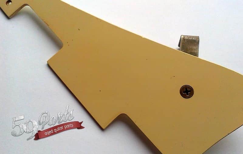 Hand aged Les Paul Pickguard w/bracket and screws, CREAM, for Gibson Historic post 2008 | 59 Parts image 1