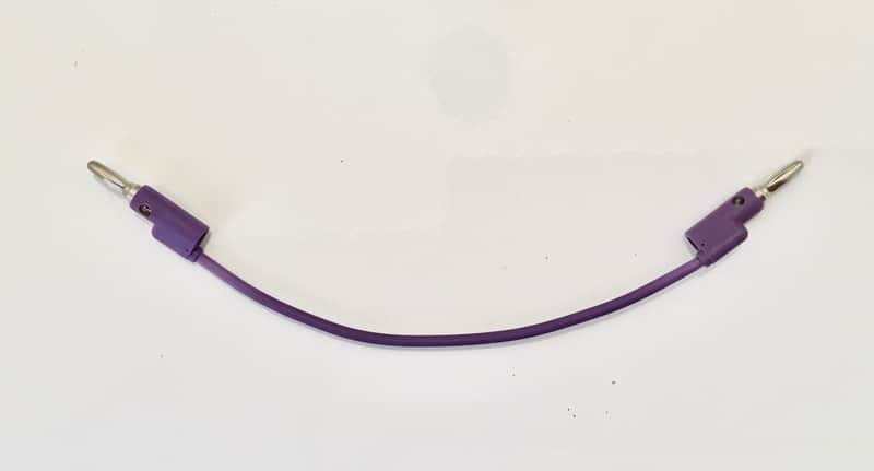 Banana patch cable 15cm purple image 1