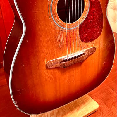 Silvertone Jumbo Acoustic Guitar Circa 1937-1945 - Tobacco sunburst image 2
