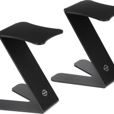 K&M 26773 Monitor Stand Tabletop Monitor Stand Set - Black image 2