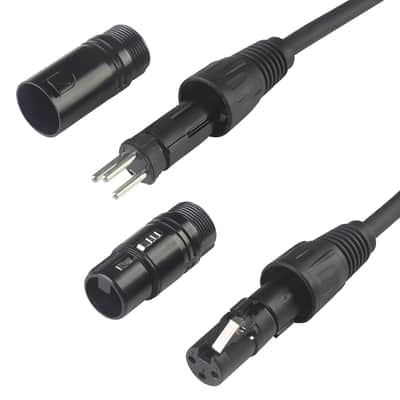 Dmx Terminator 3 Pin XLR Cables Male Female XLR Patch Cable, XLR Cable 10ft 3m Microphone Wire Extension Connectors, Light Dmx Cable with 3 Pin Connector for Stage Lights Dmx Signal Connection image 2