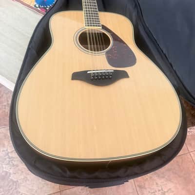 Yamaha FG720S-12 12-String Folk Acoustic Guitar 2010s - Natural image 2