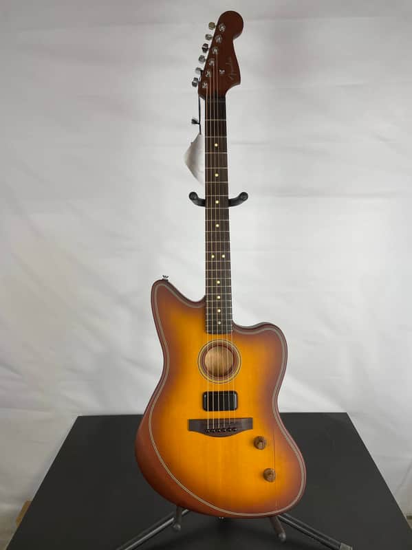 Fender Acoustasonic Standard Jazzmaster Acoustic-Electric Guitar, Solid Spruce Top, Honey Burst image 1