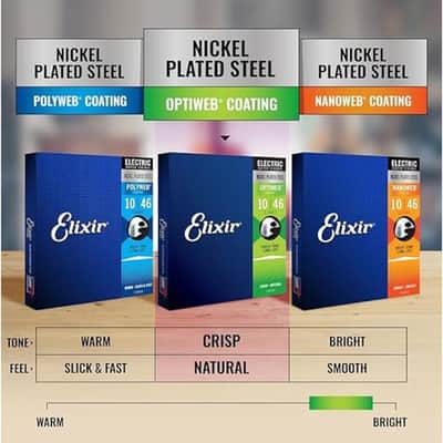 Elixir Strings - Nickel Plated Guitar Strings with OPTIWEB Coating - Elixir Electric Guitar Strings - 3 Pack, Light 10-46 image 5