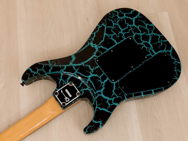 1980s Charvel by Jackson Dinky Custom DK-085-SSH Blue Crackle