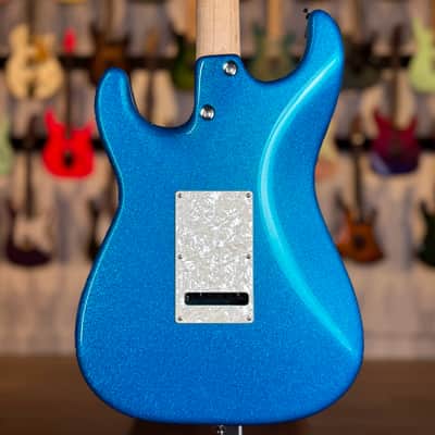 Tom Anderson Icon Classic - Big Sparkle Candy Apple Blue In Distress Level 1 - Custom Shop Stratocaster image 2