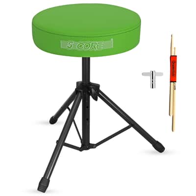 5 Core Drum Throne 3" Padded Seat Adjustable Drumming Chair for Practice and Performance image 2