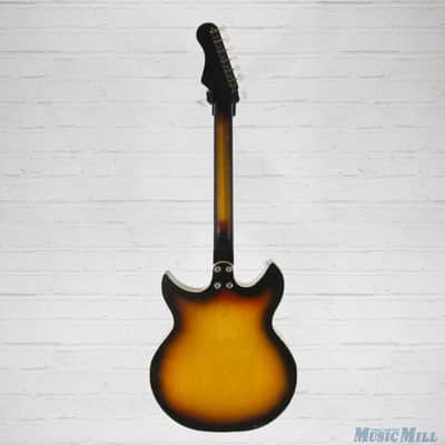 Vintage Harmony H82 Rebel Electric Guitar Sunburst Gold Foil Pickups image 14