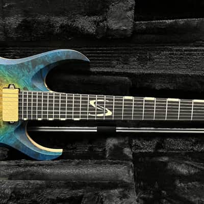 Skervesen Nebelung 7 2023 Poplar Burl Green / Blue Burst | Reverb