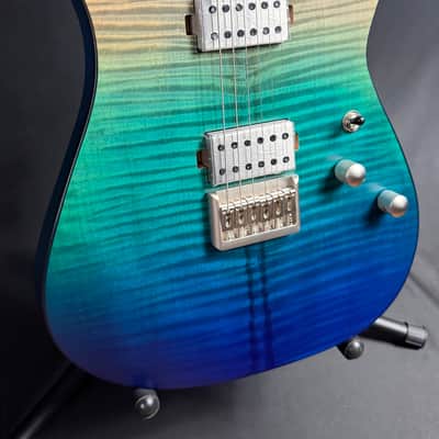 Schecter C-1 Standard Plus Electric Guitar Blue Fade Finish image 3